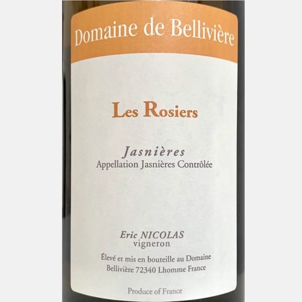 Les Rosiers Sec Jasnières AOC 2017 Bio - Domaine de Bellivière