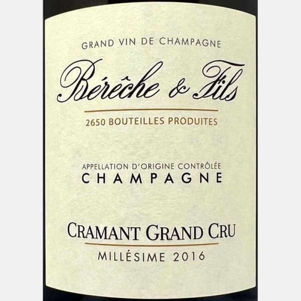 Champagne Cramant Grand Cru AOC 2016 - Bérêche & Fils