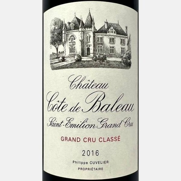 Saint-Emilion Grand Cru Classe AOC 2016 - Château Cote de Baleau