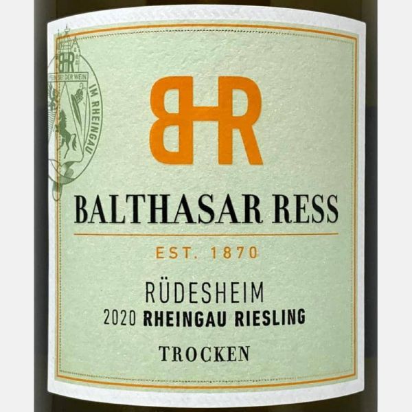 Riesling Rheingau Rudesheim trocken VDP 2020 Bio - Balthasar Ress