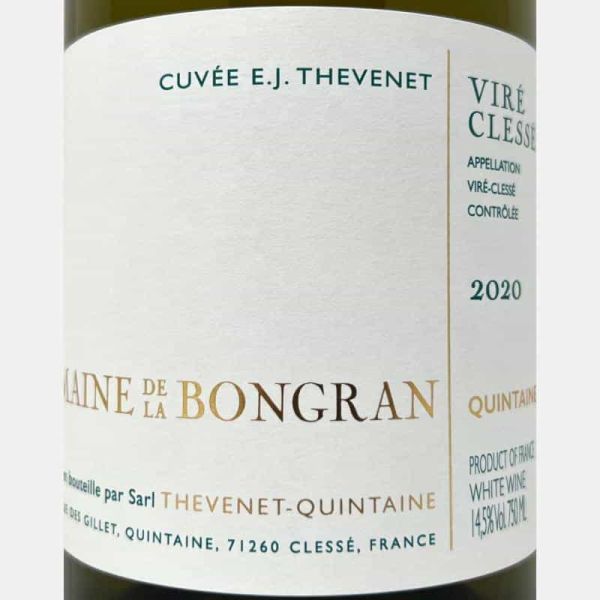 Vire-Clesse EJ Thevenet AOC 2020 Bio - Domaine de La Bongran