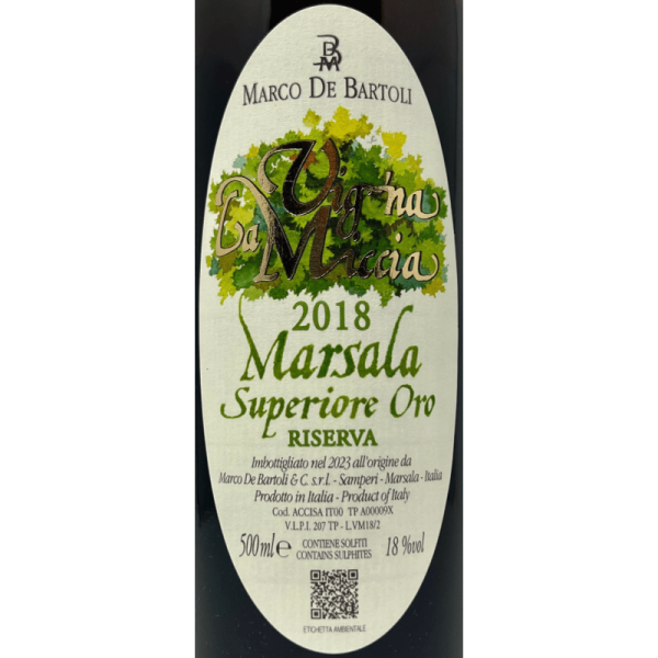 Marsala Superiore Oro Riserva Vigna La Miccia DOC 2018 0,5L - Marco de Bartoli