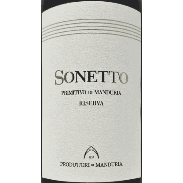 Primitivo di Manduria Riserva Sonetto DOC 2019 - Produttori di Manduria