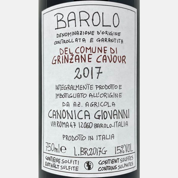 Barolo del Comune di Grinzane Cavour DOCG 2017 - Giovanni Canonica
