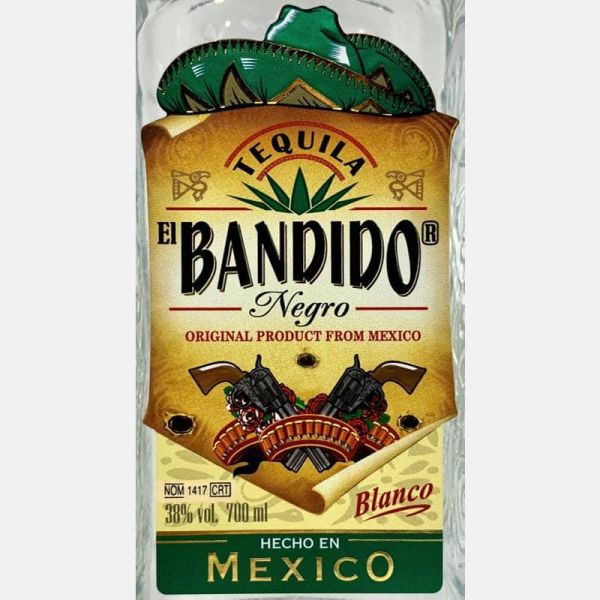 Tequila El Bandido Negro Silver Premium 0,7L 38%Vol. - Polini