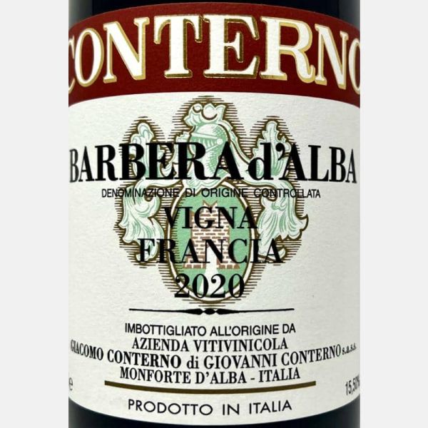 Barbera d´Alba Vigna Francia DOC 2020 - Giacomo Conterno