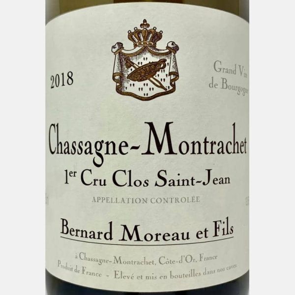 Chassagne Montrachet Premier Cru Clos Saint Jean AOC 2018 - Bernard Moreau