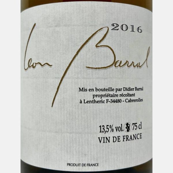 Vin de France Blanc Léon Barral 2016 - Domaine Léon Barral