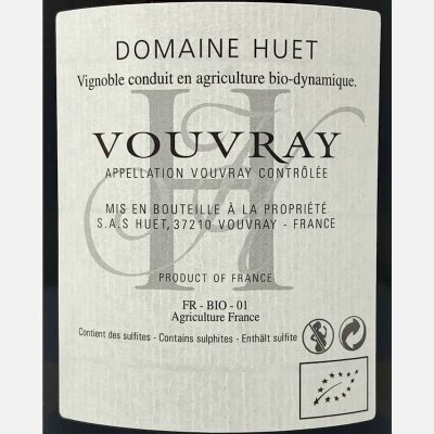 Vouvray Le Haut-Lieu demi-sec AOC 2015 Bio - Domaine Huet