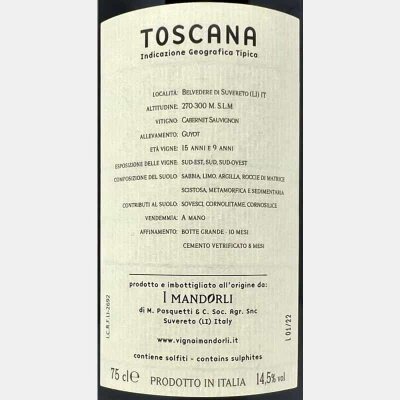 Cabernet Sauvignon Toscana IGT 2020 - I Mandorli