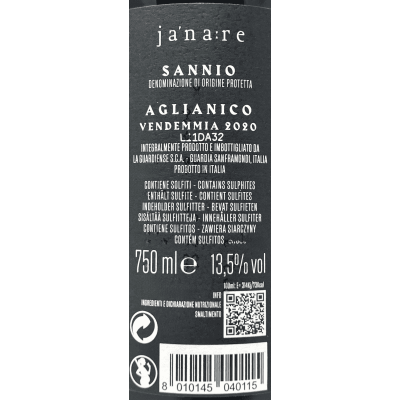 Aglianico Janare Lucchero Sannio DOP 2020 - La Guardiense