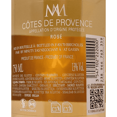Rosé Minuty M Cotes de Provence AOP 2024 - Chateau...